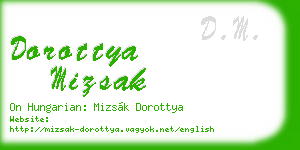 dorottya mizsak business card